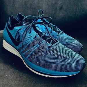 NEW NIKE FLYKNIT TRAINER 532984-440 blue glow/blue tint-black US 12 46 EUR 11 UK Size 12 - Nike Flyknit Trainer+ Blue for sale online | eBay UK main image 4